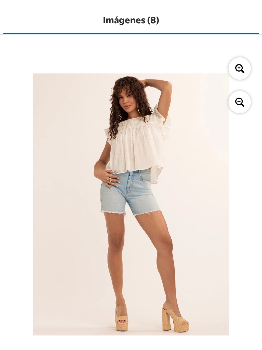 Jessica Simpson White Eyelet Lace Flutter Sleeve Blouse